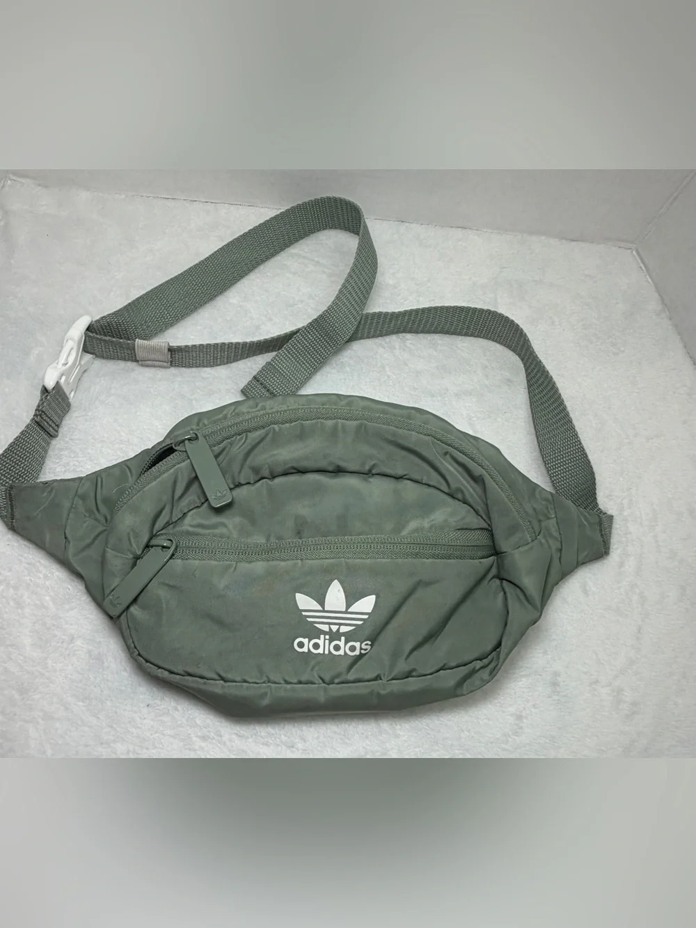 adidas Men's Olive Green Trefoil Waist Bag